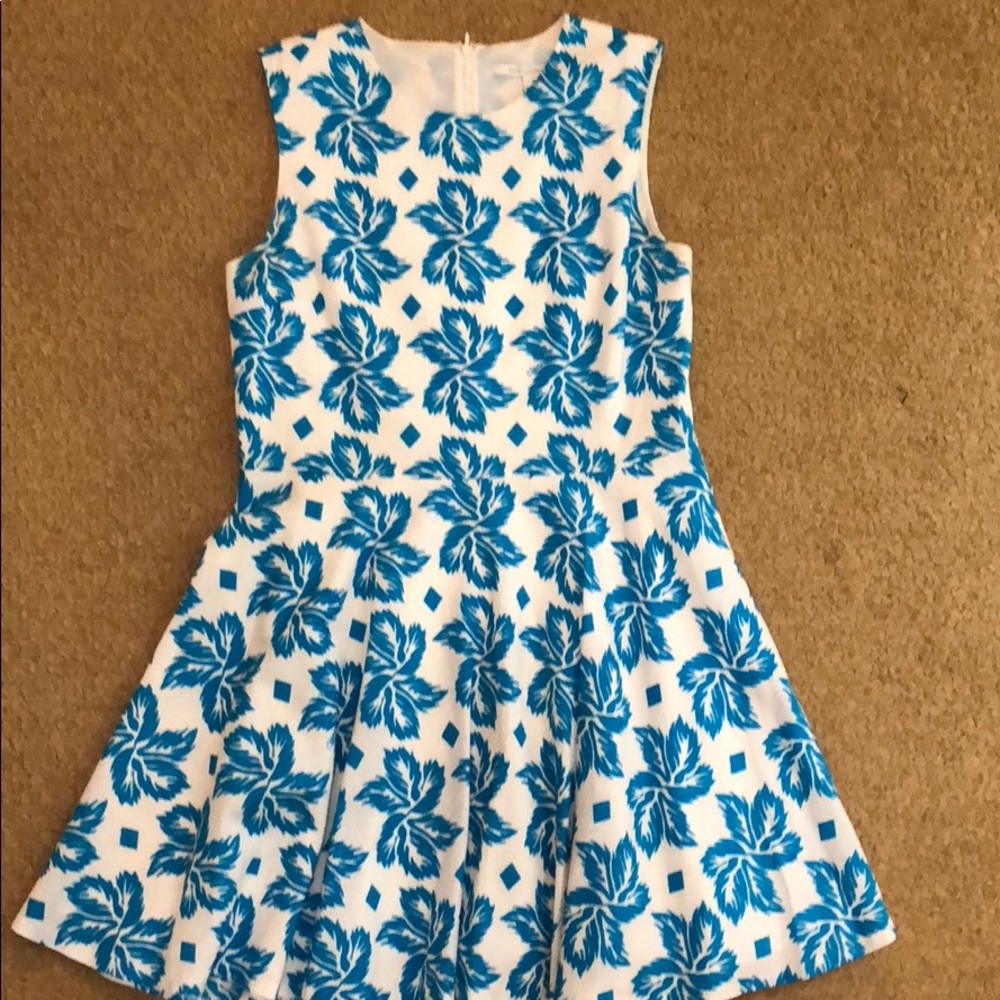 Diane von Furstenberg blue print dress